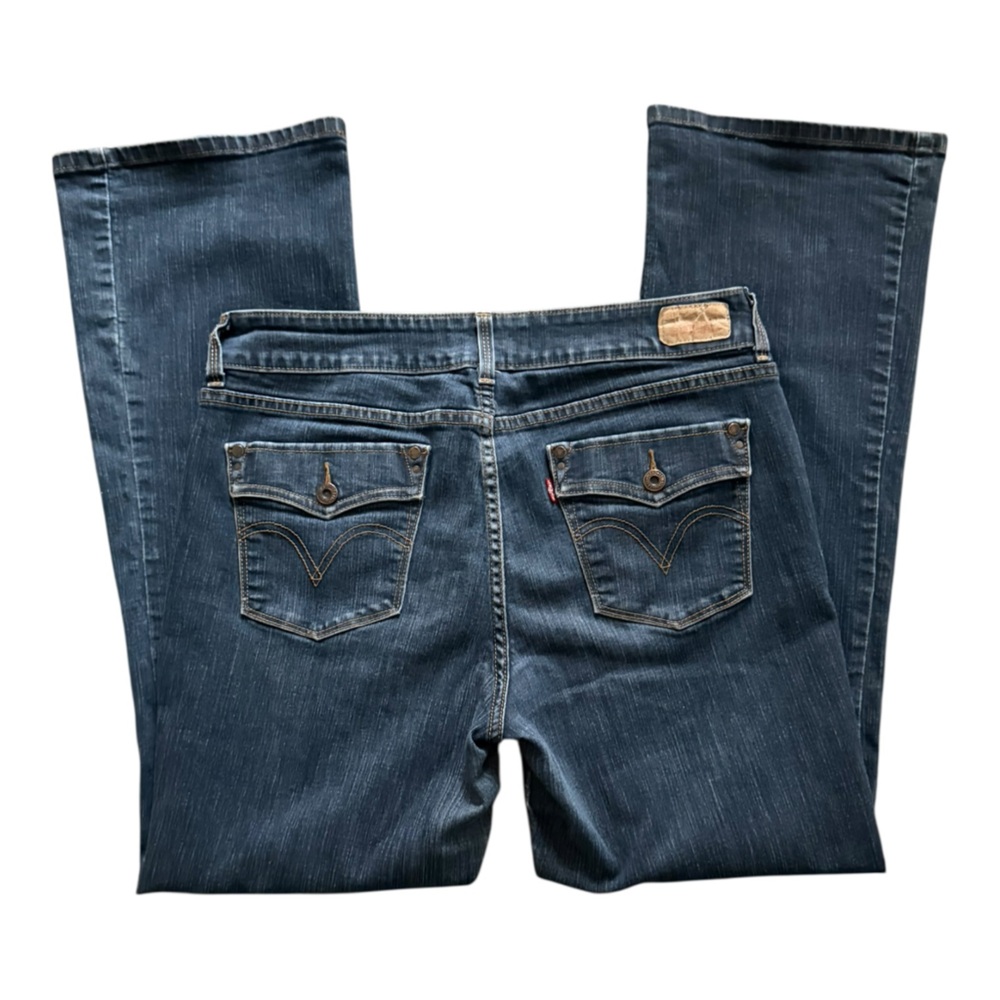 Levi's 526 Slender Boot Dark Blue Jeans Women's Size 12/31 Mid Rise Flare Denim